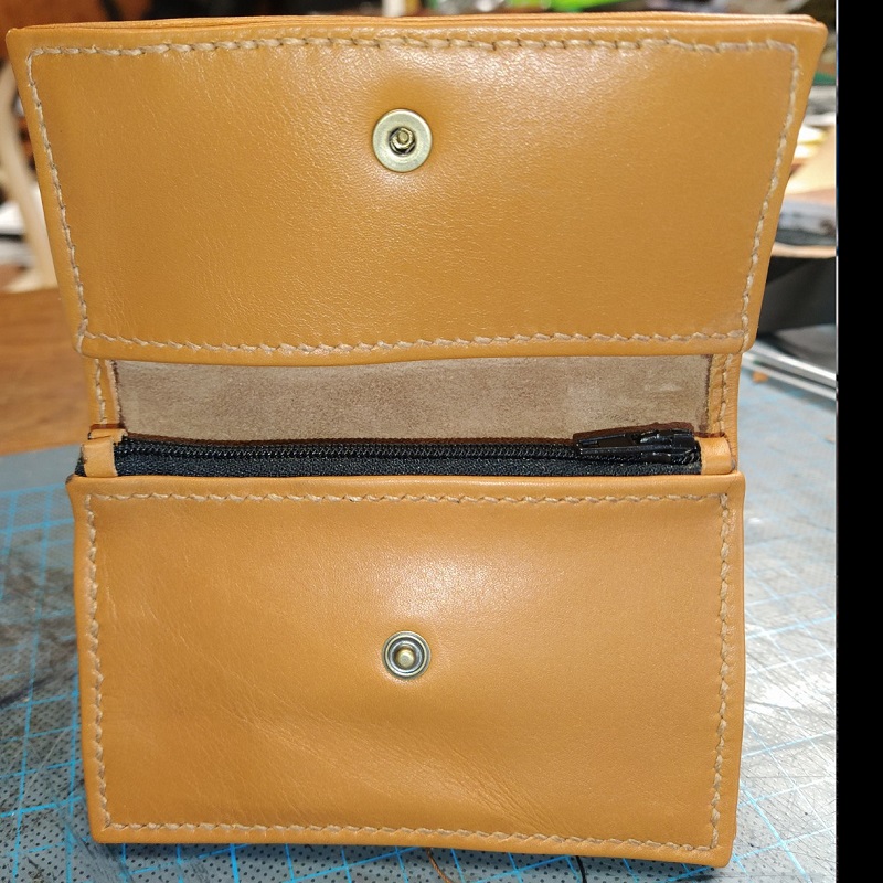 Porte monnaie ouvert cuir